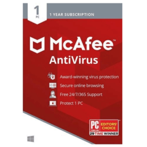 McAfee AntiVirus – 1-Year / 1-PC